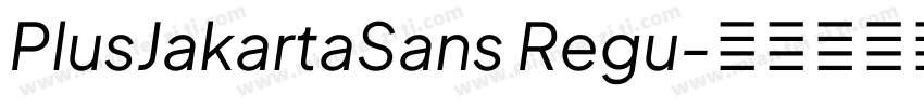 PlusJakartaSans Regu字体转换